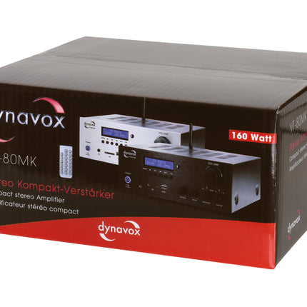 Dynavox VT-80MK stereo versterker met bluetooth en tuner zilver