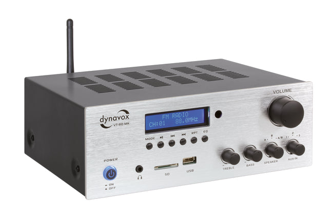 Dynavox VT-80MK stereo versterker met bluetooth en tuner zilver