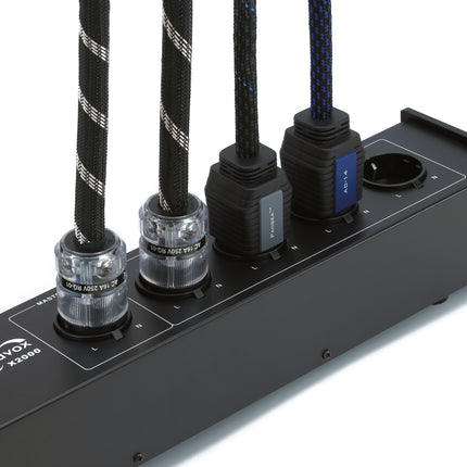 Dynavox X2000 stekkerblok zwart netfilter