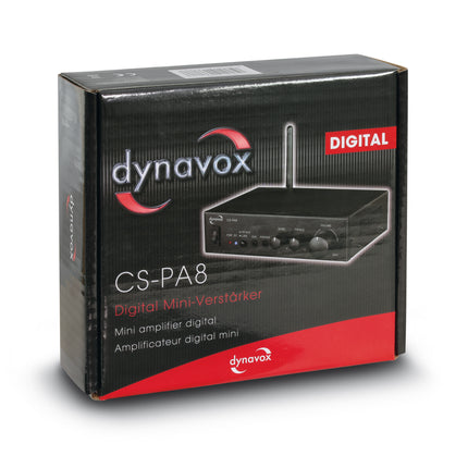 Dynavox CS-PA8 digitale miniversterker met Bluetooth zwart