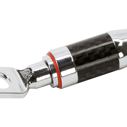 Dynavox kabelschoen plug vork carbon rhodium vergulde set rood/zwart