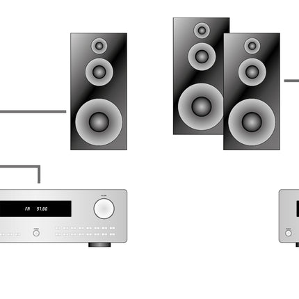 Dynavox AMP-S MKII zwart schakelaar voor 2 versterkers op 1 set speakers