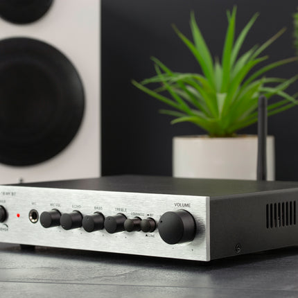 Dynavox ESA-18 MK Bluetooth versterker zilver