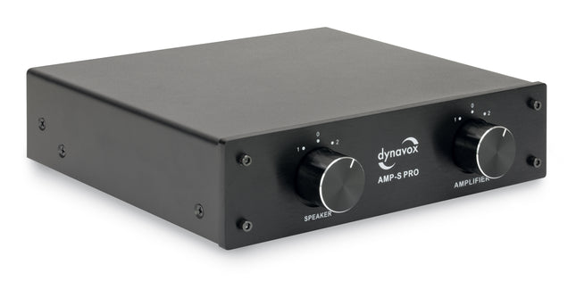 Dynavox AMP-S PRO schakelaar voor 2 versterkers op 1 set speakers zwart