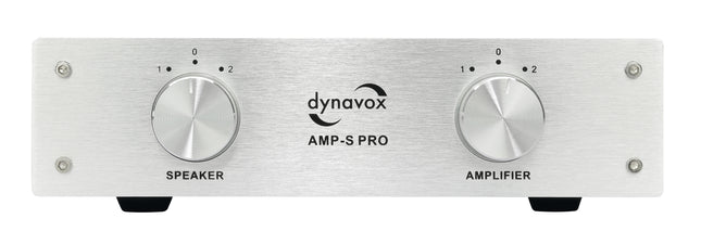 Dynavox AMP-S PRO schakelaar voor 2 versterkers op 1 set speakers zilver