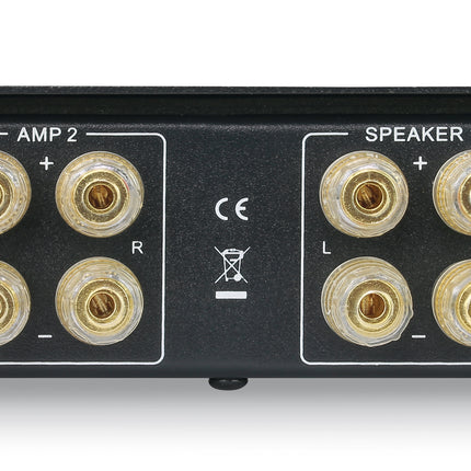 Dynavox AMP-S PRO schakelaar voor 2 versterkers op 1 set speakers zilver