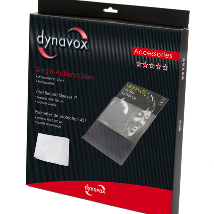 Dynavox single buitenhoezen 7 inch 50 Stuks