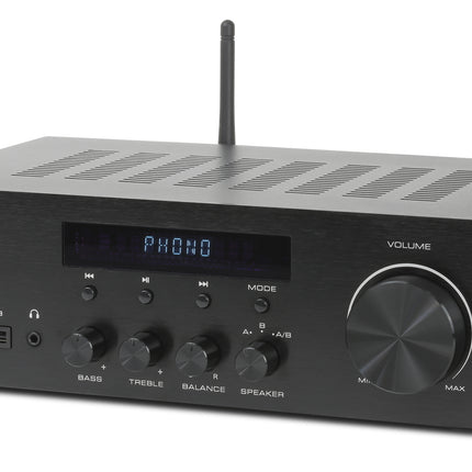 Dynavox VT-90 versterker met Phono en Bluetooth ingang en A+B schakeling