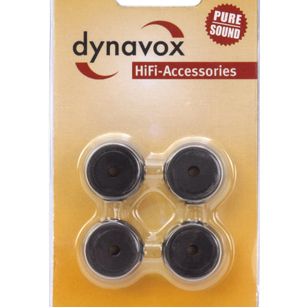 Dynavox aluminium voeten 4 delig - zwart