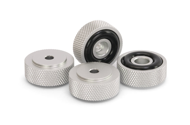 Dynavox aluminium voeten 4 delig - zilver