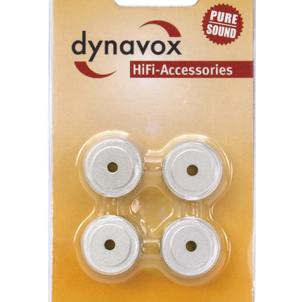 Dynavox aluminium voeten 4 delig - zilver