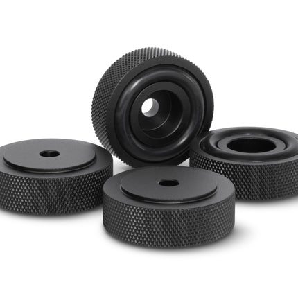 Dynavox aluminium voeten 4 delig zwart