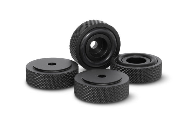 Dynavox aluminium voeten 4 delig zwart