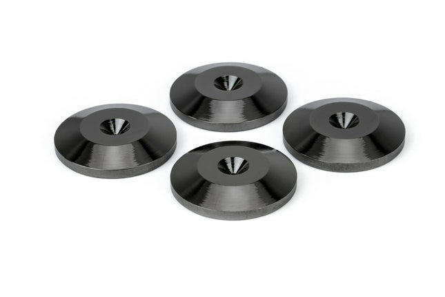 Dynavox set van 4 stuks spike ringen - zwart