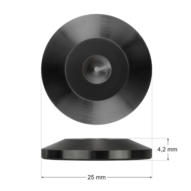 Dynavox set van 4 stuks spike ringen - zwart