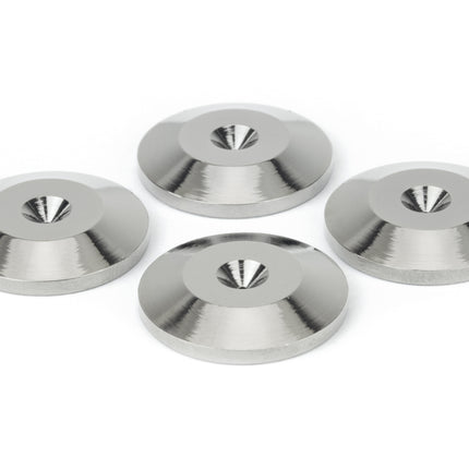 Dynavox set van 4 stuks spike ringen - zilver