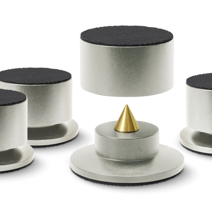 Dynavox BA-4 high-end voetenset  4 delig zilver