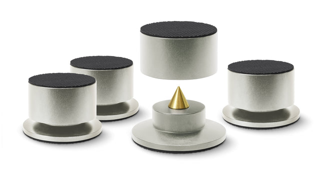 Dynavox BA-4 high-end voetenset  4 delig zilver